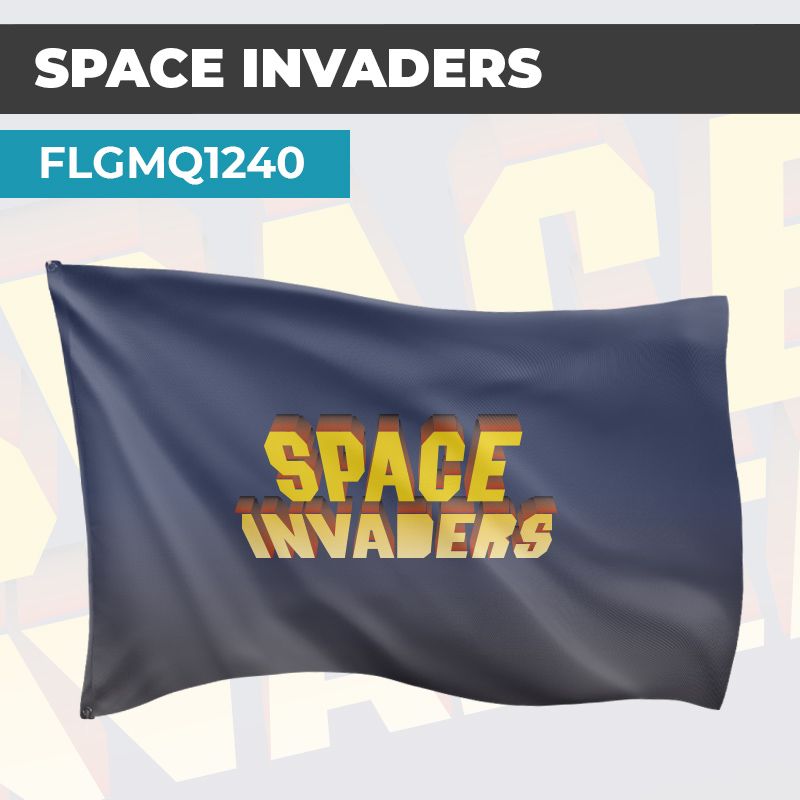 Drapeau SPACE INVADERS | Pavillon | Marque Jeux Vidéos
