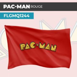Drapeau PAC-MAN ROUGE | Pavillon | Marque Jeux Vidéos