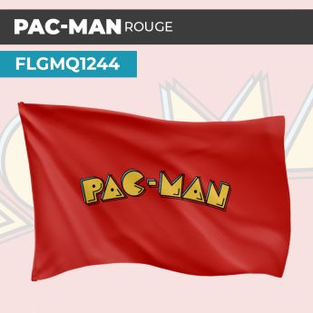 Drapeau PAC-MAN ROUGE | Pavillon | Marque Jeux Vidéos