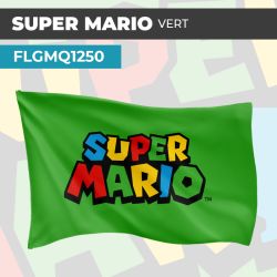 Drapeau SUPER MARIO VERT | Pavillon | Marque Jeux Vidéos