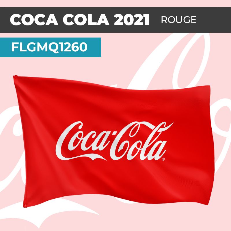 Drapeau COCA-COLA 2021 ROUGE | Pavillon | Marque Boissons