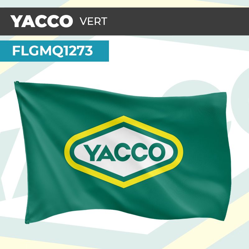 Drapeau YACCO VERT | Pavillon | Marque d'Huile Moteur