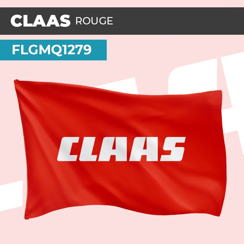Drapeau CLAAS ROUGE | Pavillon | Marque Agricole