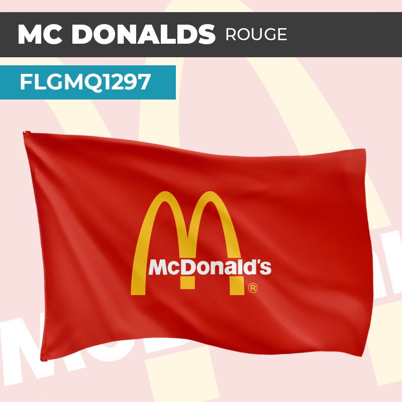 Drapeau MCDONALD'S ROUGE | Pavillon | Marque Alimentaire