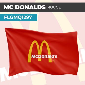 Drapeau MCDONALD'S ROUGE | Pavillon | Marque Alimentaire