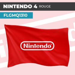 Drapeau NINTENDO 4 ROUGE | Pavillon | Marque de Jeux-Vidéos