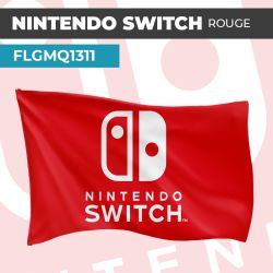 Drapeau NINTENDO SWITCH ROUGE | Pavillon | Marque de Jeux-Vidéos