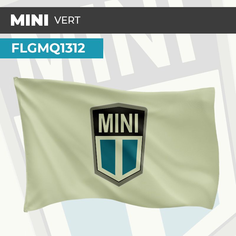 Drapeau MINI VERT | Pavillon | Marque Automobile