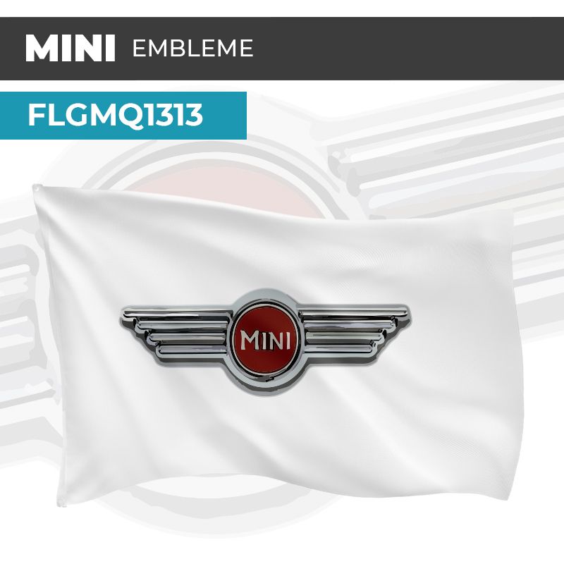 Drapeau MINI EMBLEME | Pavillon | Marque Automobile