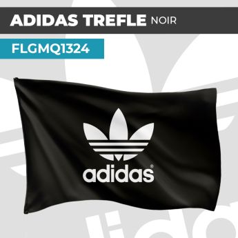 Drapeau ADIDAS TREFLE NOIR | Pavillon | Marque de Sport