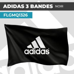 Drapeau ADIDAS 3 BANDES NOIR | Pavillon | Marque de Sport