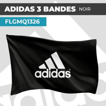 Drapeau ADIDAS 3 BANDES NOIR | Pavillon | Marque de Sport