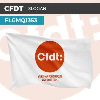 Drapeau CFDT SLOGAN | Pavillon | Marque Syndicat