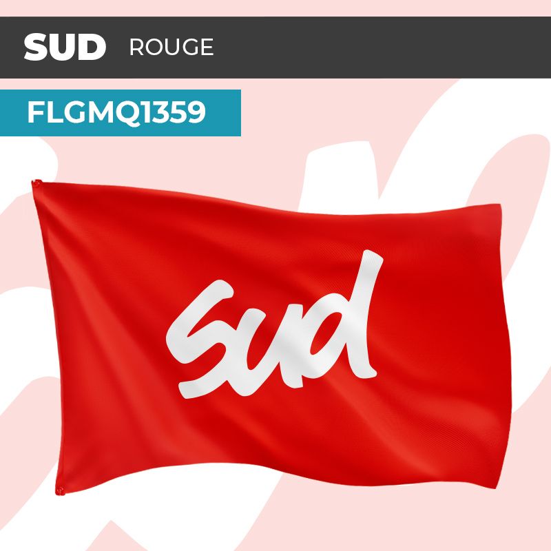 Drapeau SUD ROUGE | Pavillon | Marque Syndicat