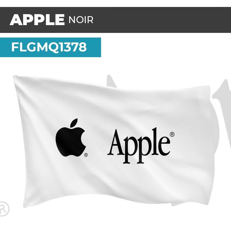 Drapeau APPLE NOIR | Pavillon | Marque Informatique