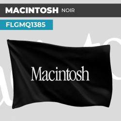 Drapeau MACINTOSH NOIR | Pavillon | Marque Informatique Vintage