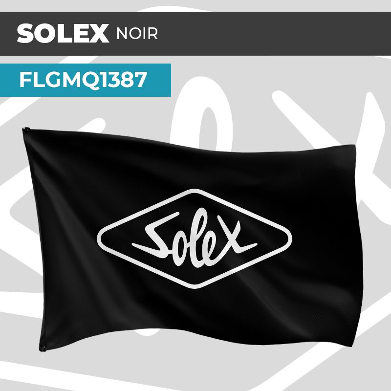 Drapeau SOLEX NOIR | Pavillon | Marque Deux-roues