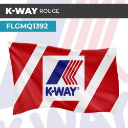 Drapeau K-WAY ROUGE | Pavillon | Marque Vêtements Vintage