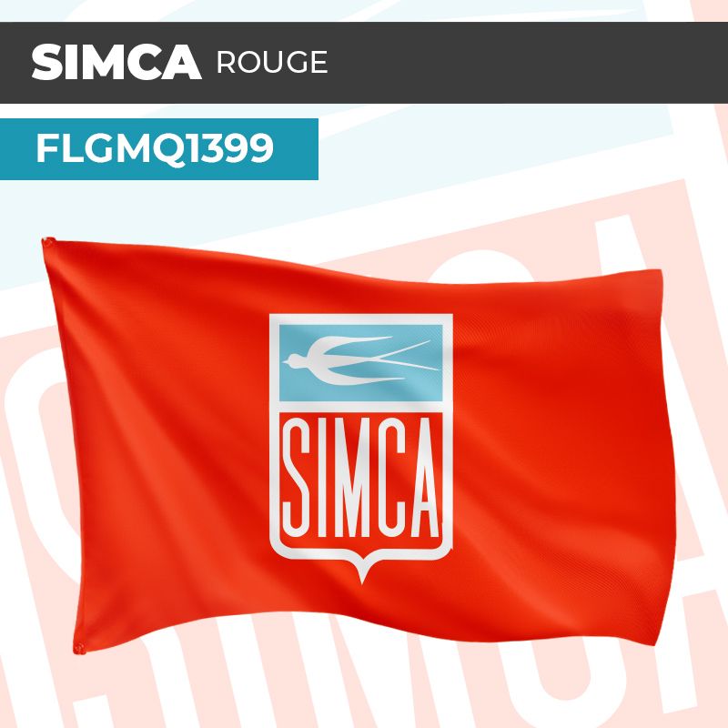 Drapeau SIMCA ROUGE | Pavillon | Marque Automobile