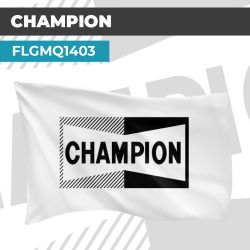 Drapeau CHAMPION NOIR ET BLANC | Pavillon | Marque de Sport