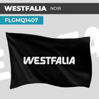 Drapeau WESTFALIA NOIR | Pavillon | Marque Van aménagé et camping-car