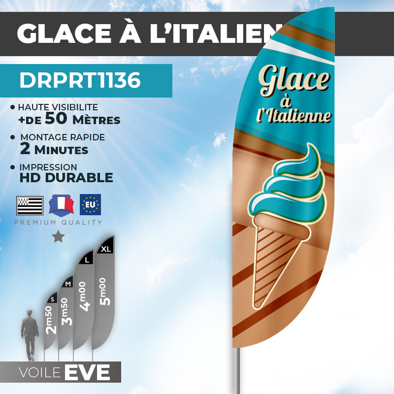 Glace à l'italienne Schtroumpf - Haute durabilité
