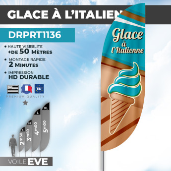 Glace à l'italienne Schtroumpf - Haute durabilité