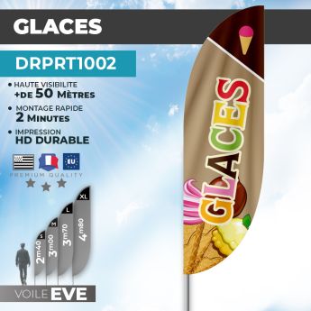 Drapeau GLACES | IMPRESSION SUBLIMATION | DRPRT1002
