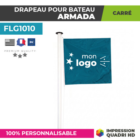 Drapeau personnalisé pour bateau en forme carré