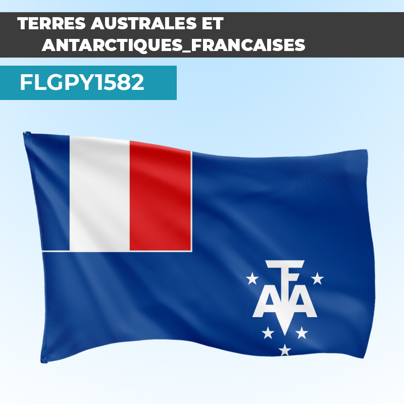Drapeau TERRES AUSTRALES ET ANTARCTIQUES FRANCAISES | Pavillon | Provinces Françaises