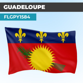 Drapeau GUADELOUPE | Pavillon fond Rouge | Provinces Françaises