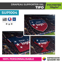 Drapeaux de stade bicolore avec mon logo