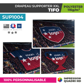 Drapeaux de stade bicolore avec mon logo