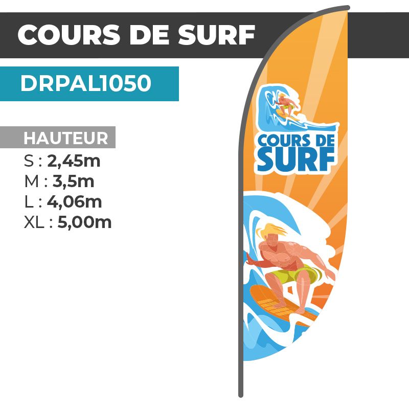 Drapeau COURS DE SURF