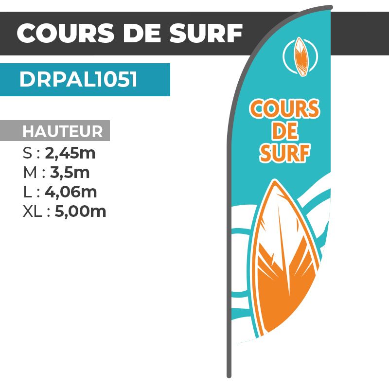 Drapeau COURS DE SURF