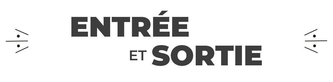 Drapeau publicitaire Entrée / Sortie – Oriflamme signalétique d'accès