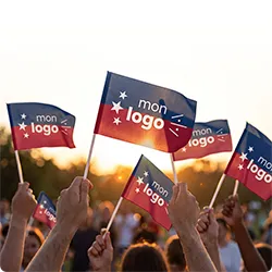 Petits drapeaux supporters personnalisés à agiter