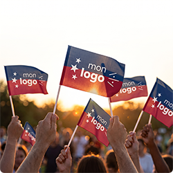 Petits drapeaux supporters personnalisés à agiter