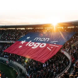 Tifo personnalisé pour tribune