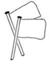Drapeau à agiter